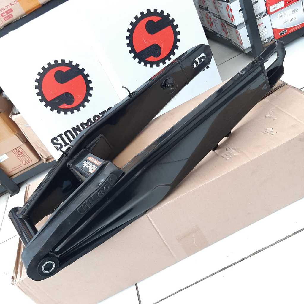 Swing Arm Sasis Kawasaki KLX 150 Model KTM 250 Type Long Panjang Hitam Hutech
