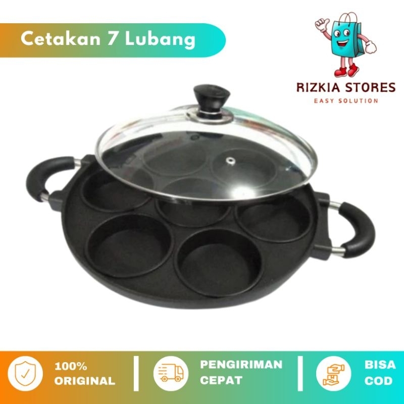Aneka Cetakan Kue Happy  Call 7 Lubang Datar 8 Lubang Datar 12 Lubang 15 Lubang Takoyaki Kue Pukis M
