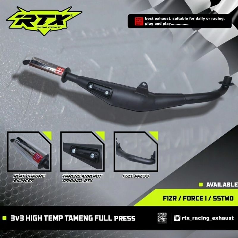 knalpot rtx premium  crome f1zr