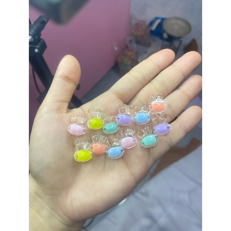 Manik Manik Kelinci Kristal Mote Akrilik Mute Pastel Bahan Kerajinan Craft & Meronce