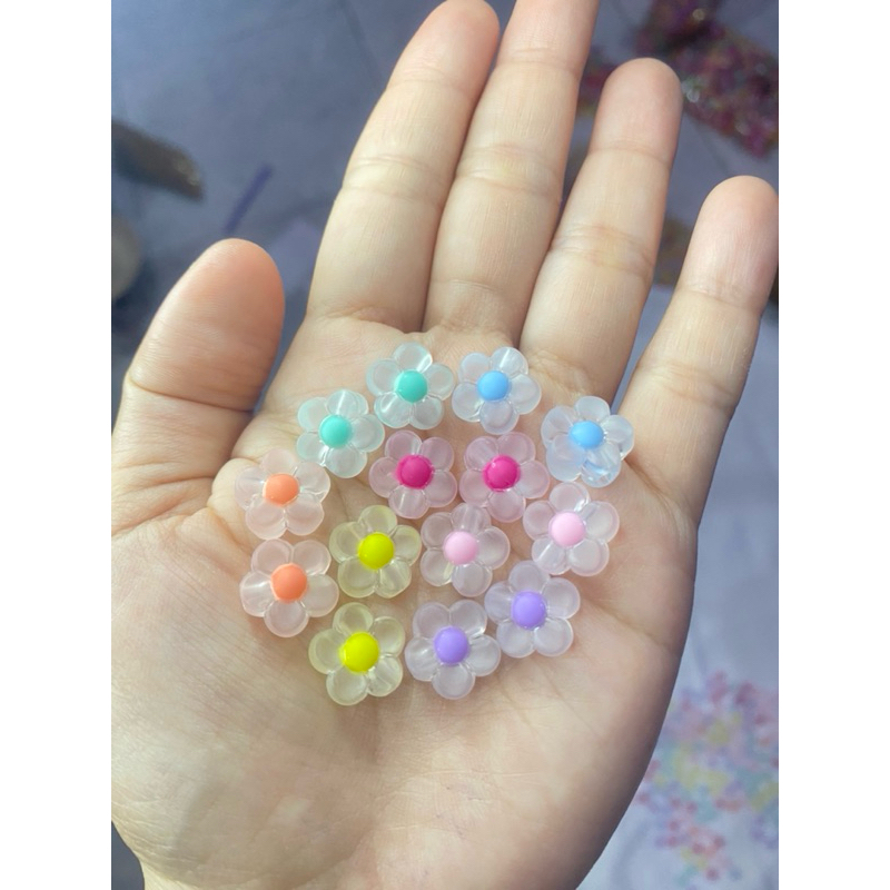 Manik Manik Kristal Mote Bunga Love Manik Candy Lucu Import 25 gram
