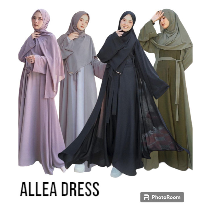 ALLEA DRESS PASHMINA GAMIS BAJU LEBARAN WANITA MAXY DRESS