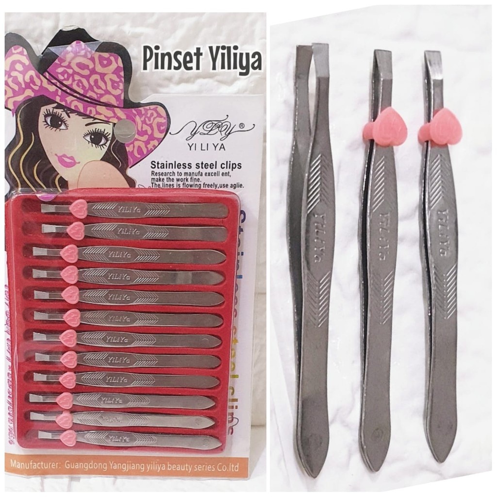 [DEABODYCARE] PER PCS PINSET MIRING YILIYA / PINSET STAINLESS PENJEPIT BULU RAMBUT ALIS / PINSET UBA