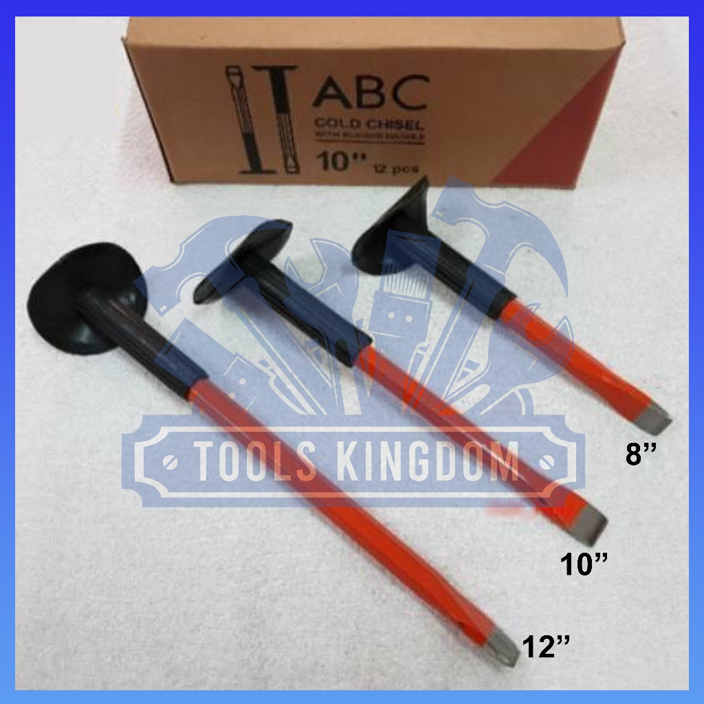 Pahat Beton Topi ABC 8" Harga per lusin - Pahat Tembok Besi Topi