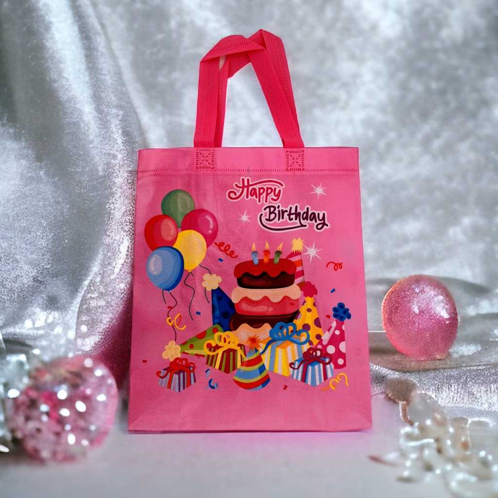 

Tas Ulang Tahun Tali Laminasi 25 x 35 cm - Spunbound Gift Goodie Bag