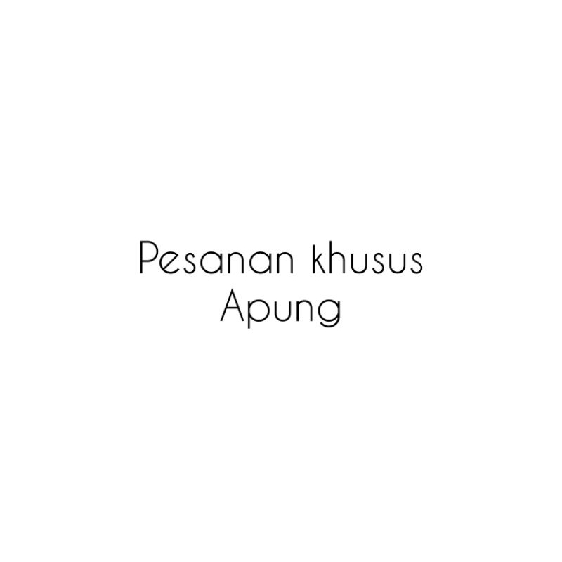 

pesanan khusus