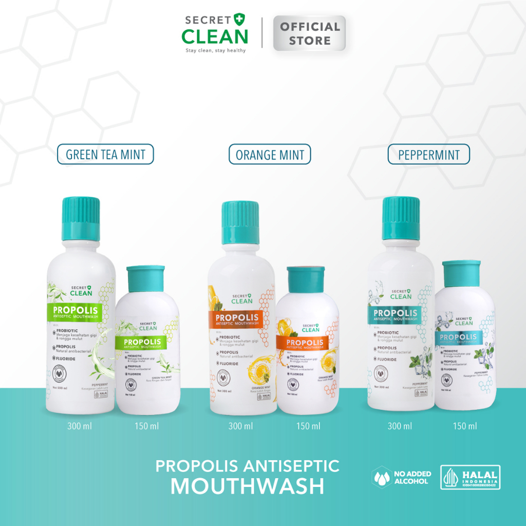 Secret Clean Propolis Mouthwash Obat Kumur
