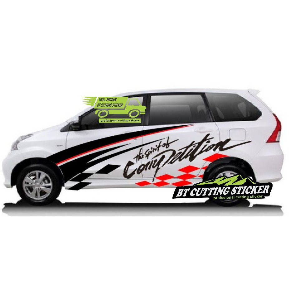 sticker stiker mobil toyota avanza keren terbaru cutting stiker mobil avanza competition keren