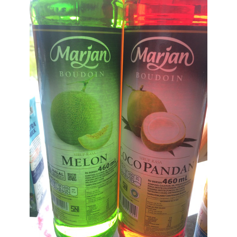 

MARJAN SIRUP BOUDOIN/squash Coco pandan/orange/sirsak/moka/MELON 460 ML