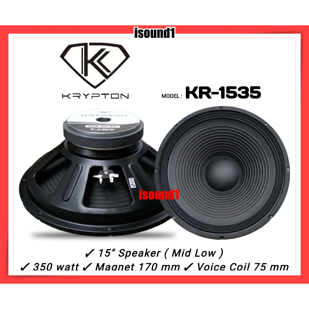 SPEAKER KOMPONEN KRYPTON 15 INCH KR-1535 KR1535 KR 1535 ORIGINAL