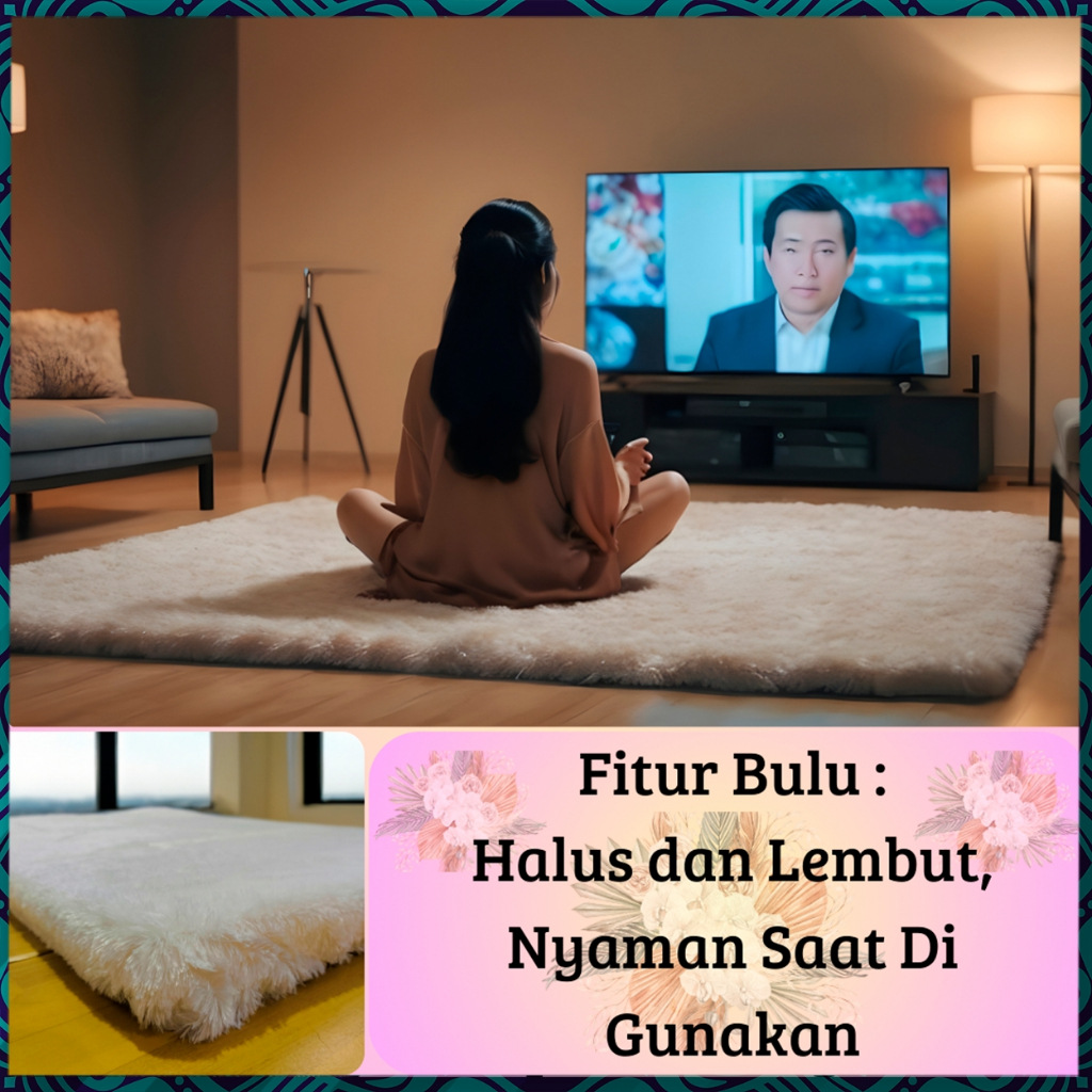 Diskont Karpet Bulu Rasfur Ukuran 160X100X3.5Cm