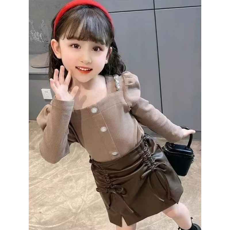 Rok / Rok anak perempuan / Rok kulit anak perempuan / Rok mini / Rok mini anak korean style / Rok an