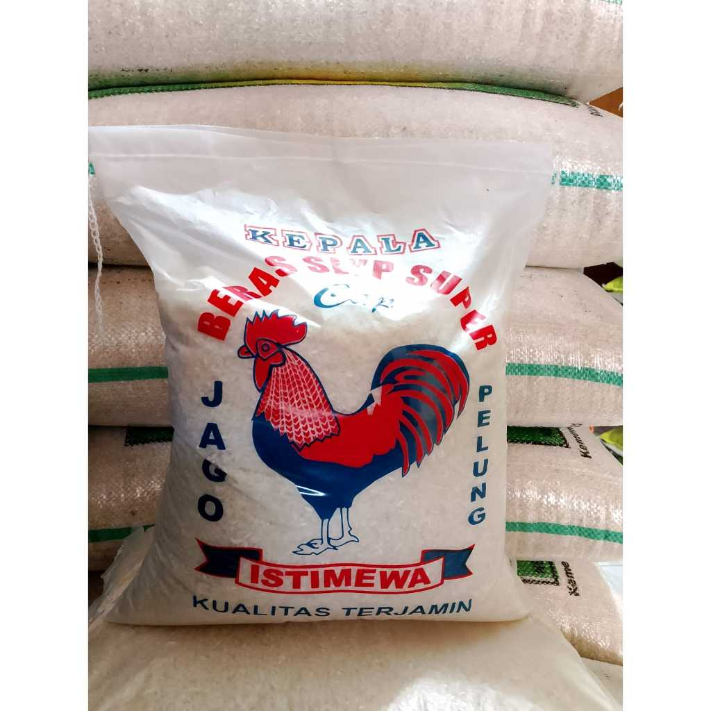 

BERAS Cap AYAM JAGO KEMASAN 5kg SUPER MEDIUM PULEN MURAH