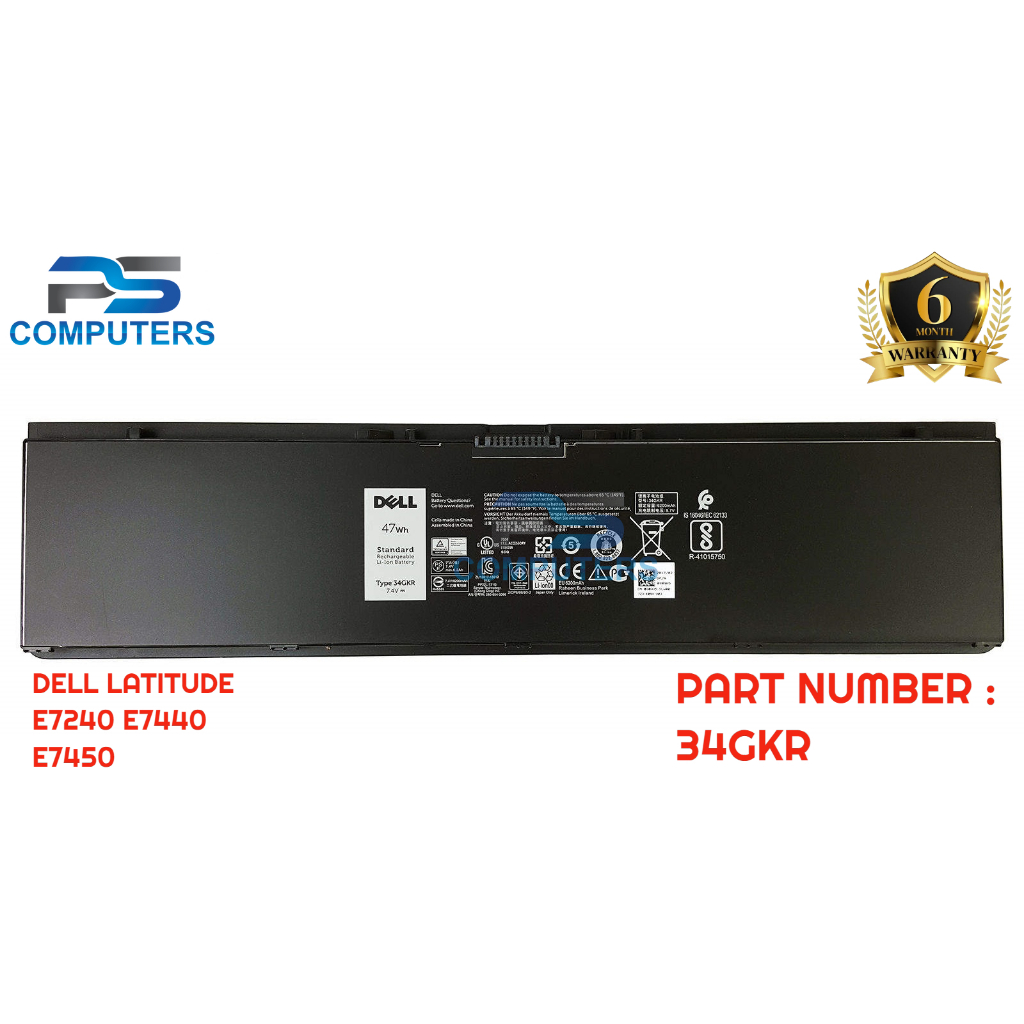 BATERAI BATTERY DELL LATITUDE E7420 E7440 E7450 14-7000 34GKR ORIGINAL