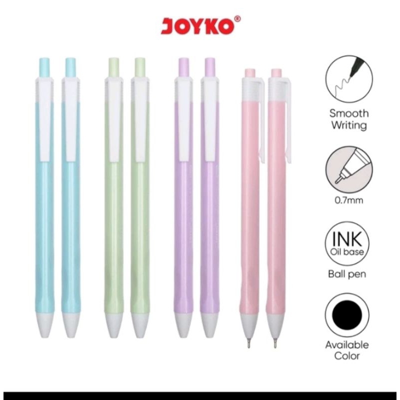 

(1Pack) Ball Pen Pulpen Pena Joyko BP-342 Vokus 0.7 mm