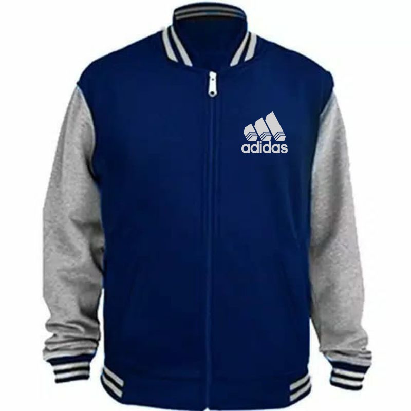 jaket varsity navy blue jaket bomber basebal sport street style pria wanita jumbo terbaru