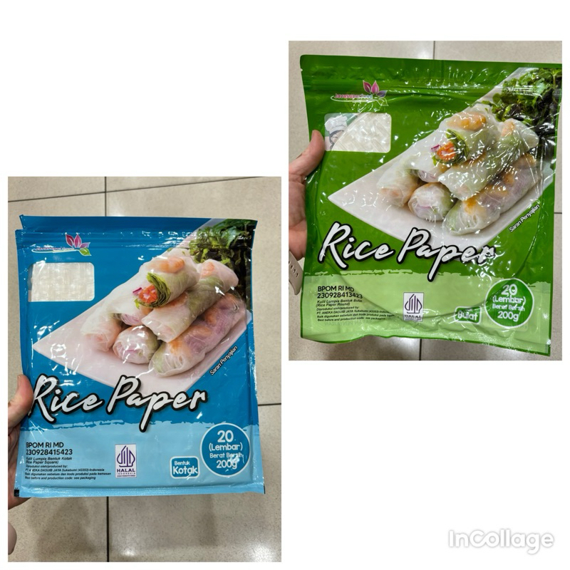 

JAVAsuperfood 20 lembar Rice Paper HALAL Vietnamese Spring Roll Kulit Lumpia Vietnam Salad Wrap Banh Trang 200gr