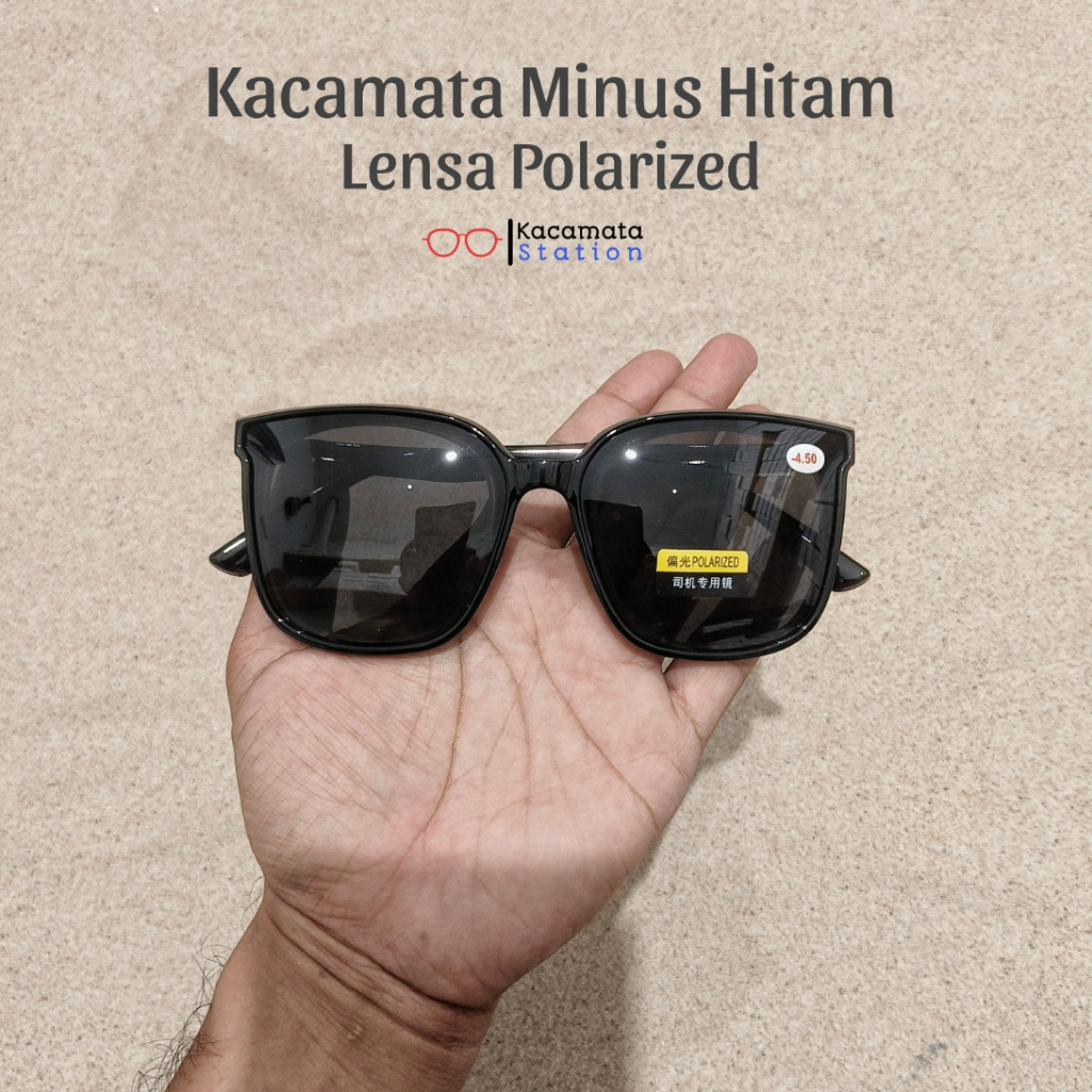 Kacamata Minus Hitam Polarized Double Lensa Fashion Pria Wanita Unisex Frame ZY