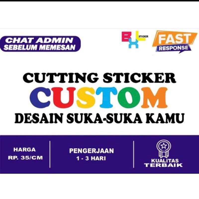 

cutting sticker costum desain suka suka