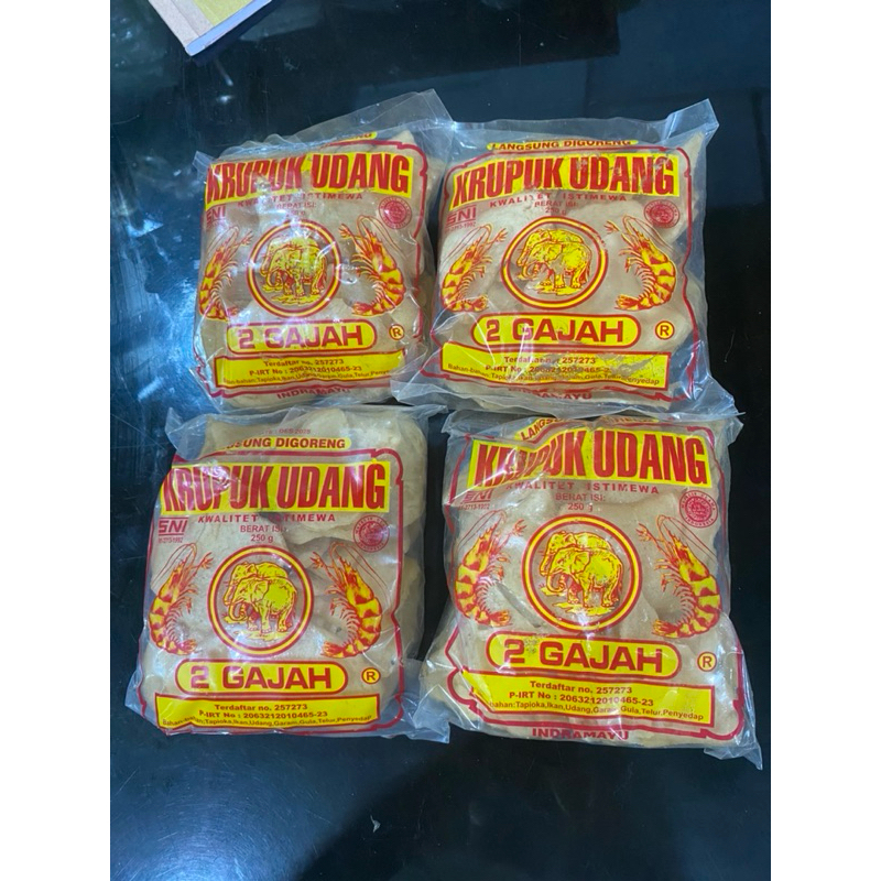 

Kerupuk udang sedang cap 2 gajah 250gr