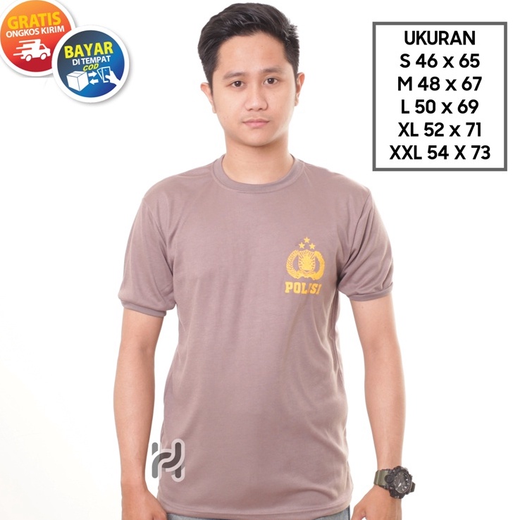 ART C1R Polisi Kaos Polri Kerah Tinggi  Pendek Kaos Dinas polisi Dalaman polisi Kaos Bhayangkara Ind