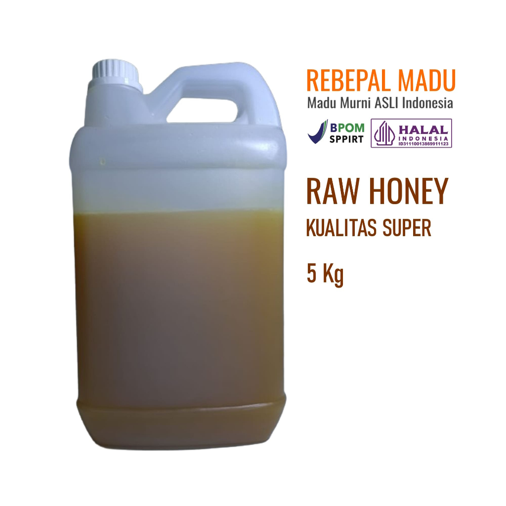 

Madu Murni Indonesian Raw Honey Kualitas Super Rebepal Madu - 5 kg