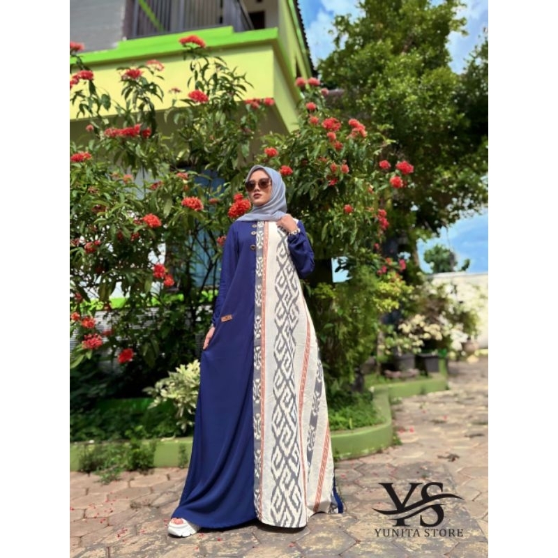 Gamis tenun Navy Troso by Yunita Store terbaru