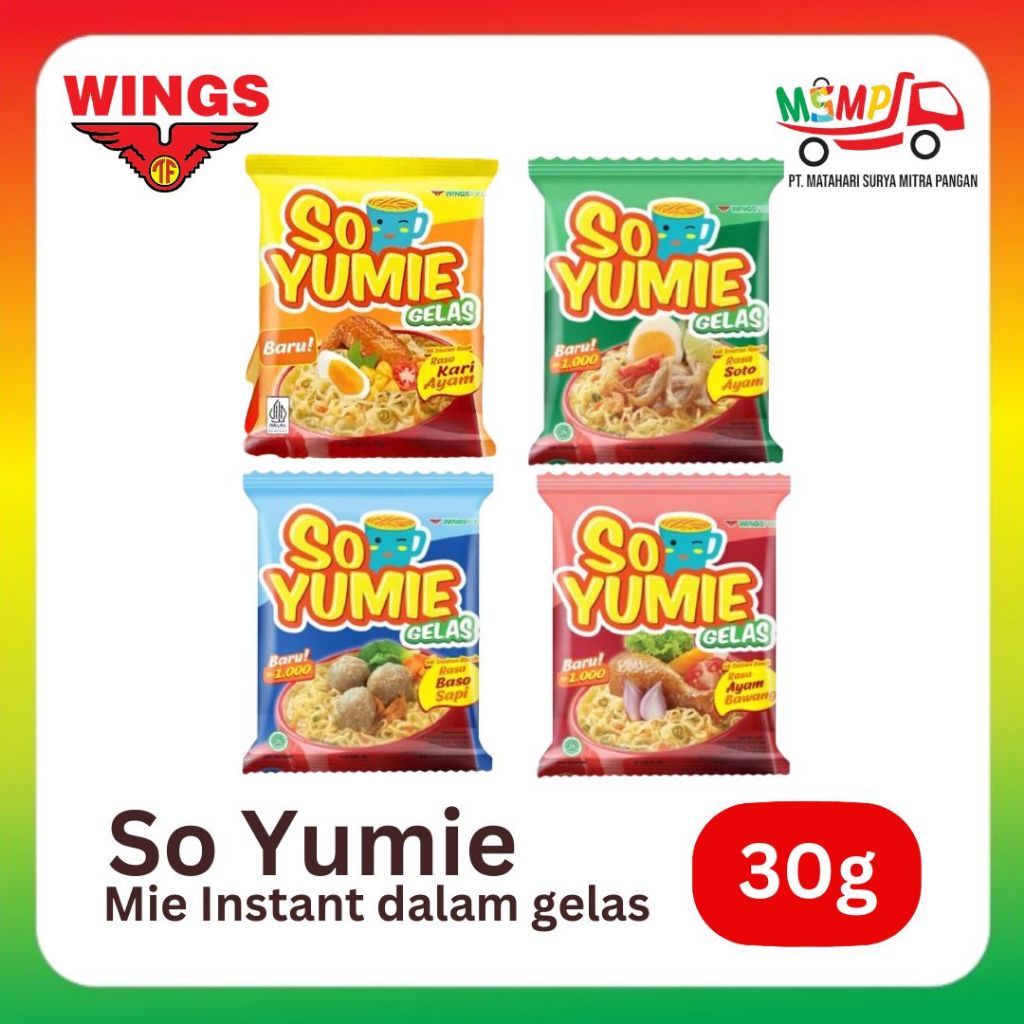 

So Yumie Gelas Ayam Bawang / Baso Sapi / Soto Ayam / Kari Ayam 30g [ 1 PCS ]