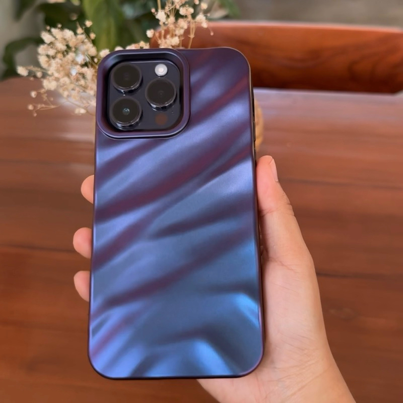 glossy case puffer hologram purple ip 14 promax