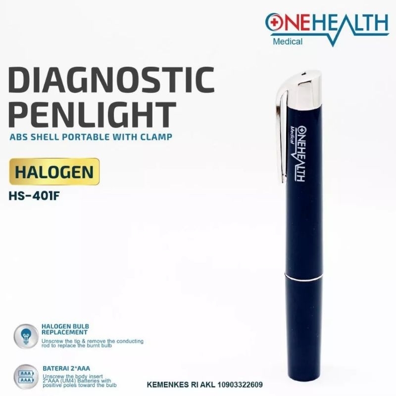 Craneyyeye Penlight Onehealth Sinar Kuning Halogen / Senter Onehealth Halogen Sinar Kuning