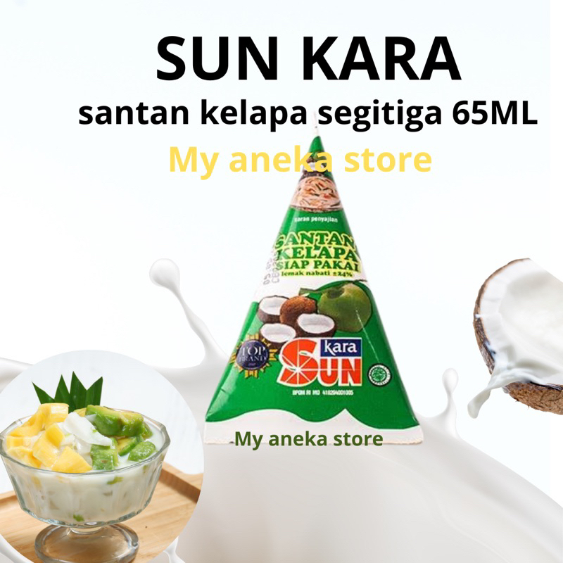 

SANTAN SUN KARA 65ml kelapa siap pakai 65ml/ santan kelapa instant / santan kelapa segitiga kerucut 65ml/ sanatan murni/ santan tca