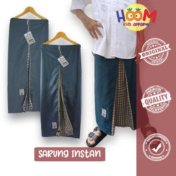 Sarung Instan Anak Laki-Laki Premium Kombinasi Motif Kotak Umur 1-10 Tahun