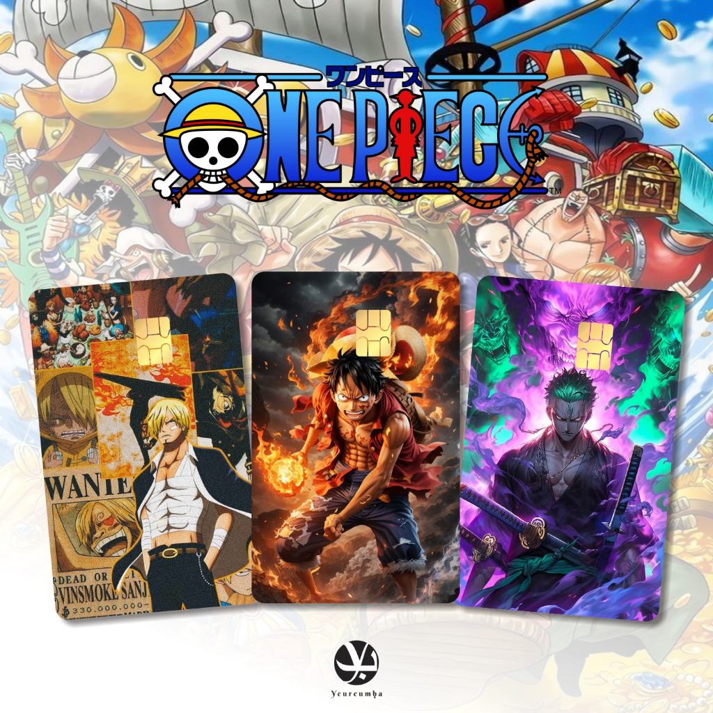 

STICKER ATM ONE PIECE - SKINCARD - STICKER PELINDUNG ATM - EMONEY - FLAZZ - ATM - STICKER ATM