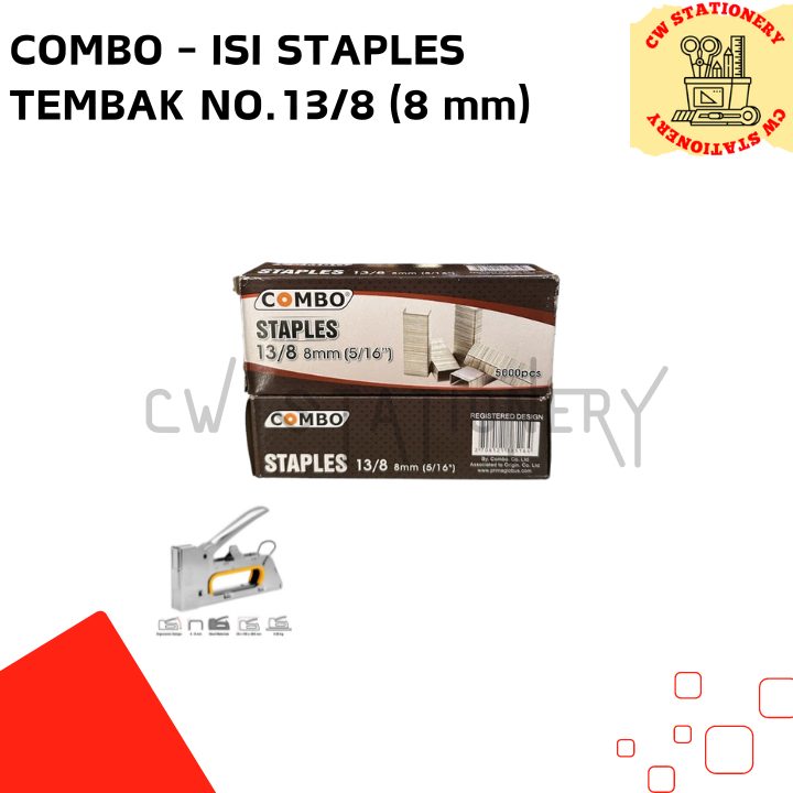 

Combo - Isi Stapler / Staples Tembak Kecil no 13/8 (8mm)