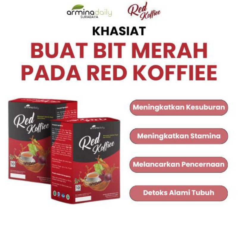 

Kopi Merah Original Red Koffiee Armina Daily 1 box isi 10sashet