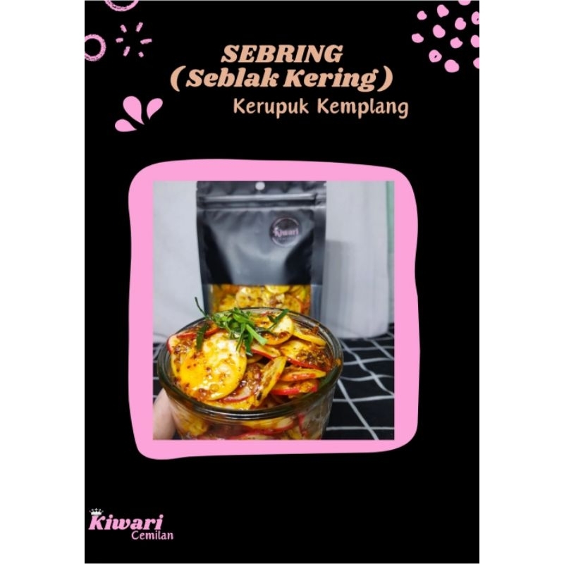 

COD SEBRING ( seblak kering ) kerupuk kemplang bawang uk. 100gr sebring pedas ekstra daun jeruk