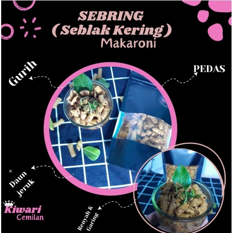 

SEBRING ( Seblak Kering ) Seblak makaroni,uk 100gr makaroni pedas ekstra daun jeruk