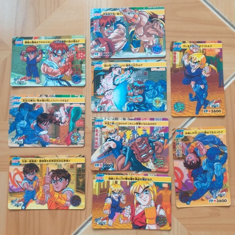 kartu street fighter zero vintage bandai 1994 original japan