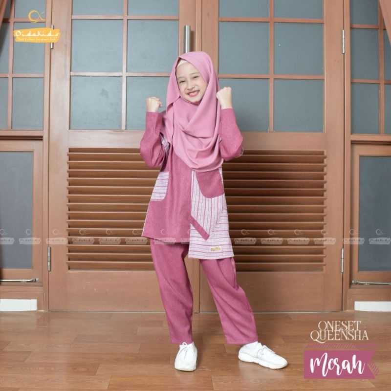Nubi bekasi  - oneset queensha oido - setelan anak muslim free hijab - sitystore