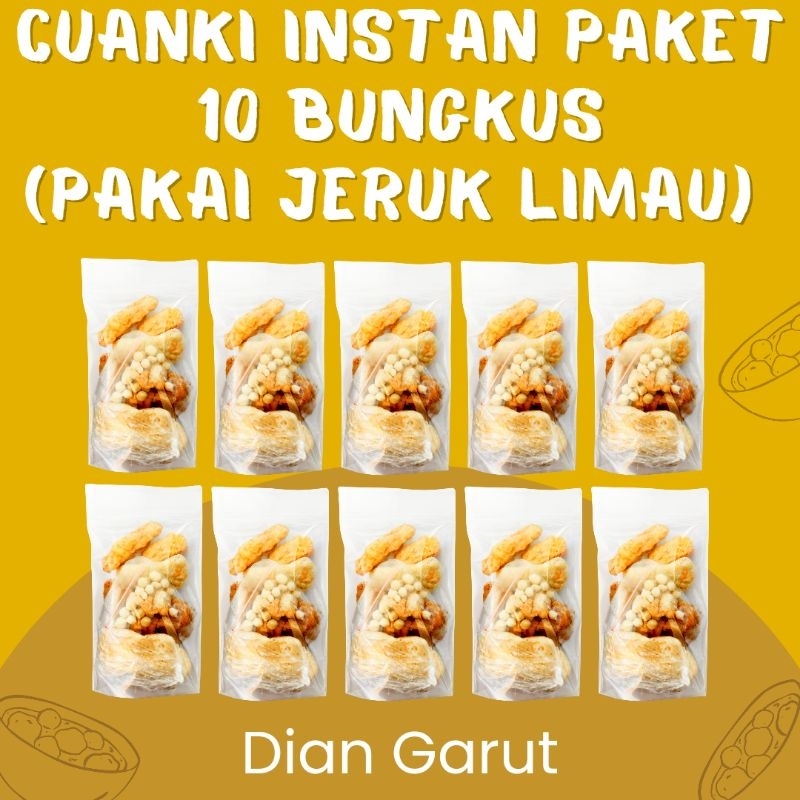 

Cuanki Instan Komplit Paket 10 bungkus (Pakai Jeruk Limau)