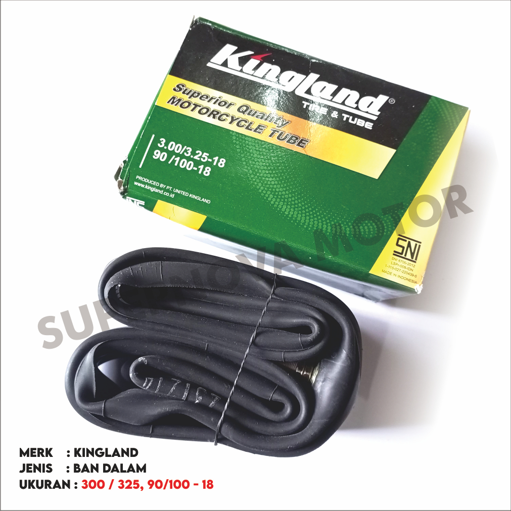 BAN DALAM KINGLAND 300/325, 90/100 - 18 BAN DALAM MOTOR RING 18 MERK KINGLAND