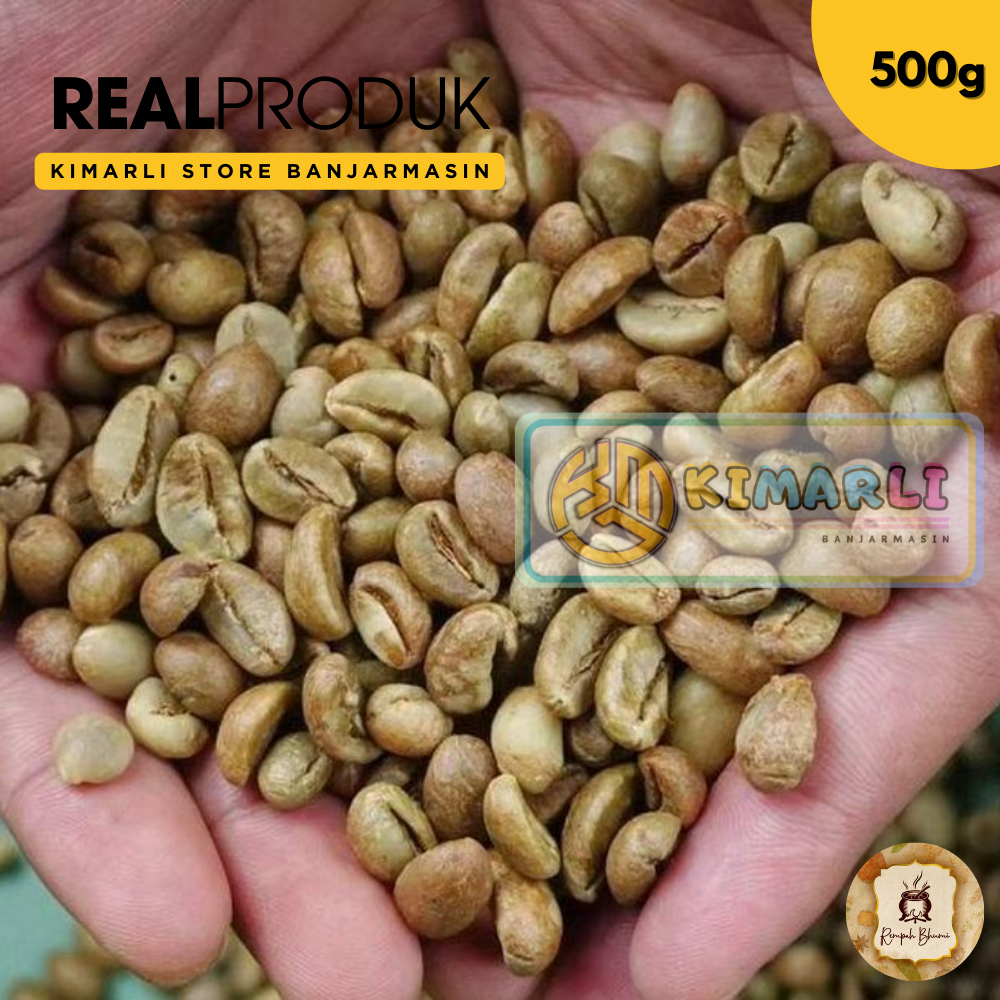 

500g || Green Bean Robusta Biji Kopi Robusta Mentah By. Kimarli.Store