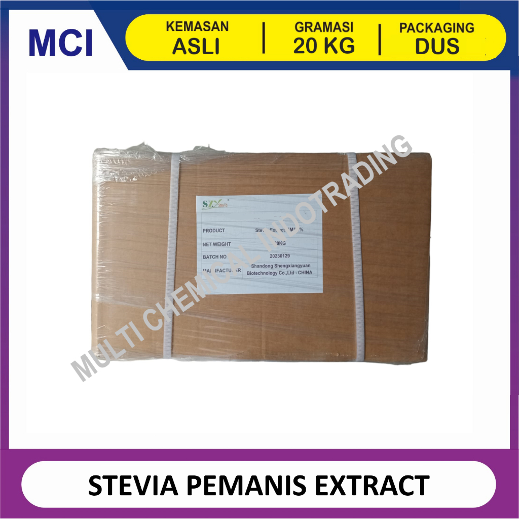 

STEVIA EXTRACT POWDER PEMANIS ALAMI - 1 DUS 20 KG