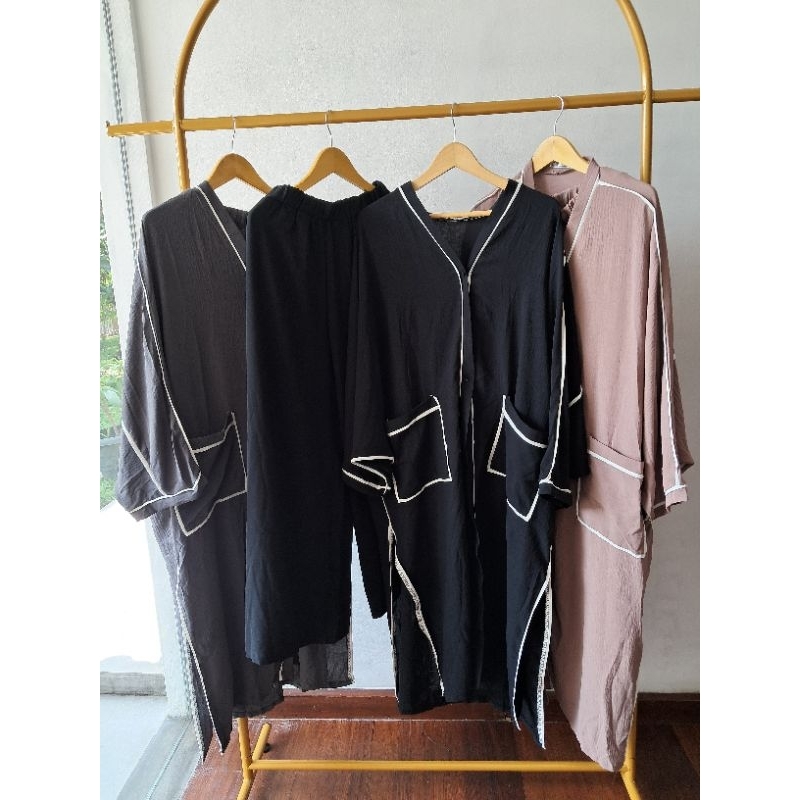 stelan abaya ,celana kulot & tunik