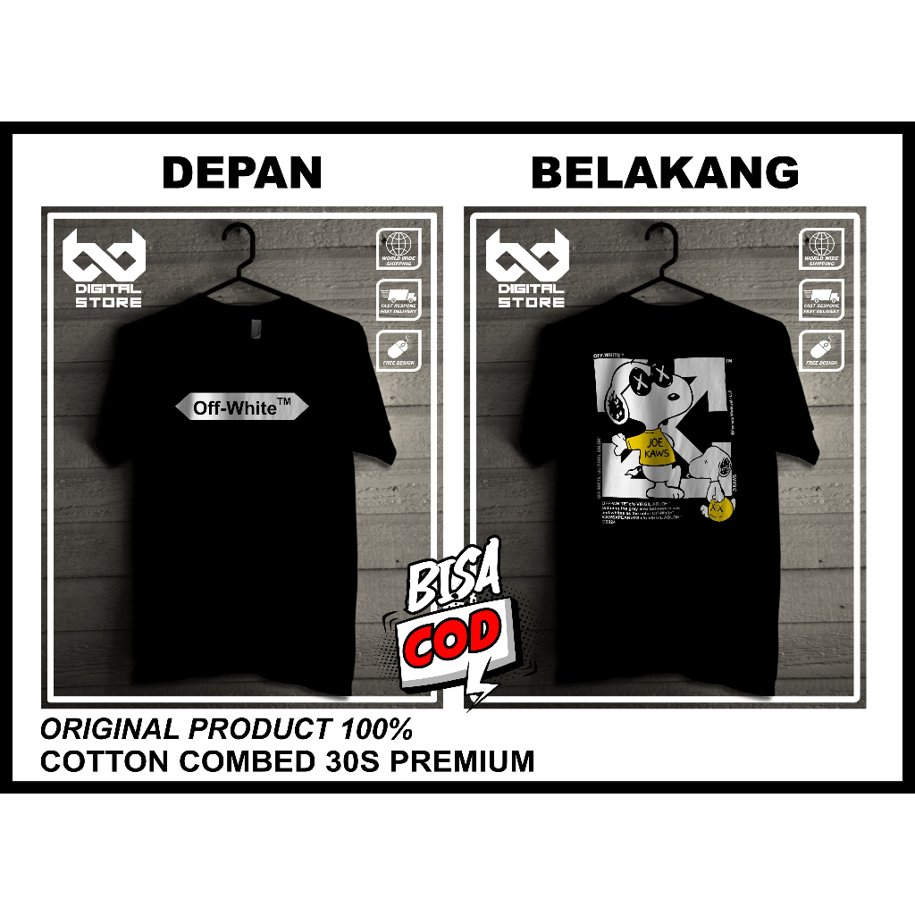 Kaos Off White viral TShirt Off White | Kaos Kata-Kata | Kaos Keren | Kaos Distro Viral