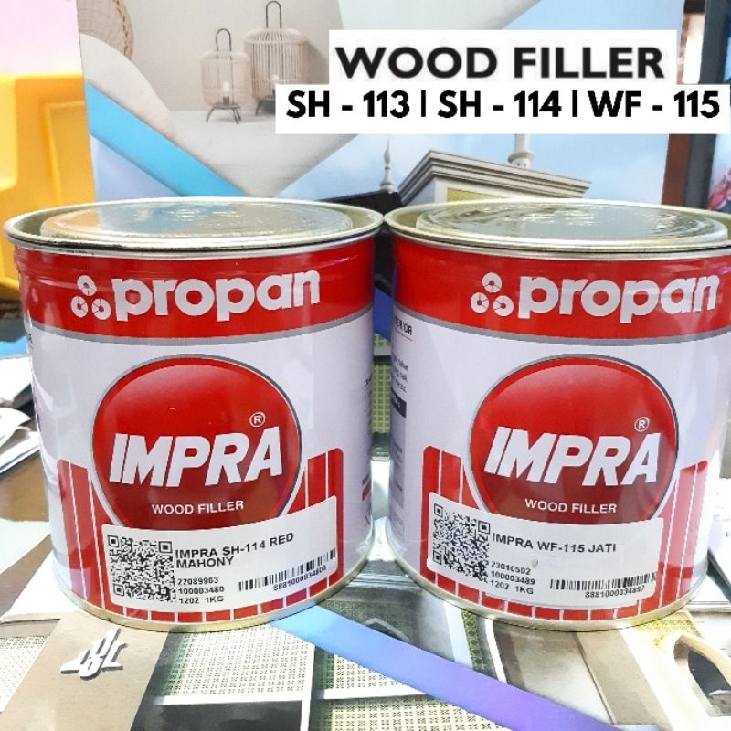 IMPRA Wood Filler Dempul Kayu Pintu Jendela 1KG SH-113 SH-114 WF-115