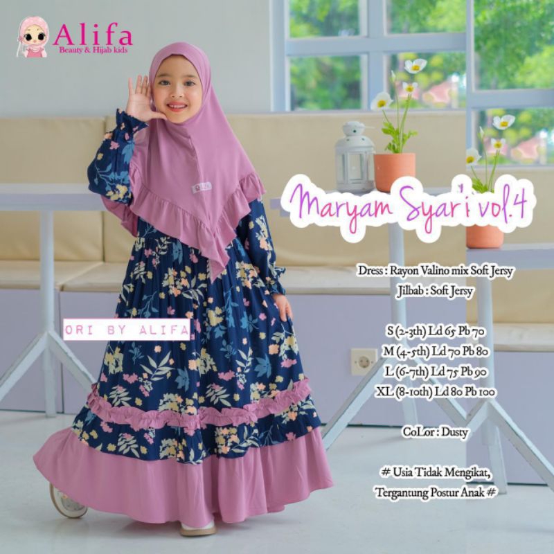 Gamis anak free hijab. Maryam kids by alifa