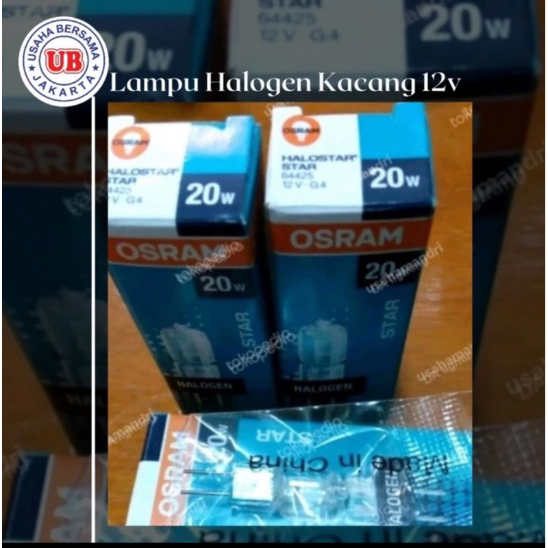 lampu halogen kacang 12v 20w RRC Osram