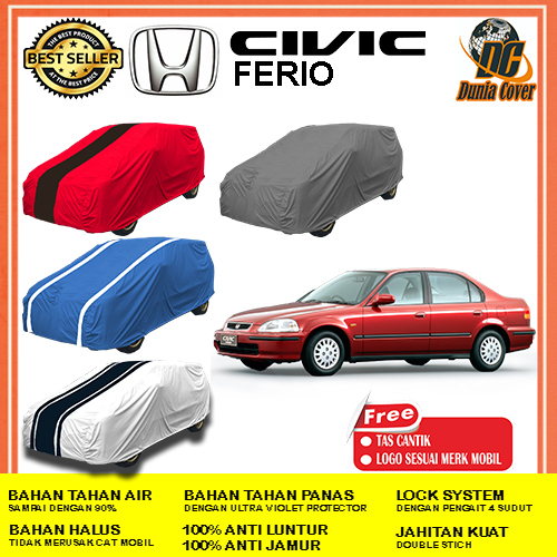 Cover Mobil Honda Civic Ferio 1996, 1997, 1998, 1999, 2000 Anti Air Waterproof Outdoor Anti Luntur, 
