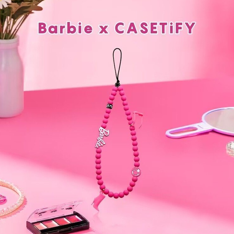 ZmN CASETIFY CouSin Official Same Bieber Phone Chain Hanging Barbie Pink Phone Cord Hanging Ornament